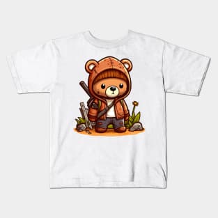 Cute Post-Apocalyptic Bear Kawaii Kids T-Shirt